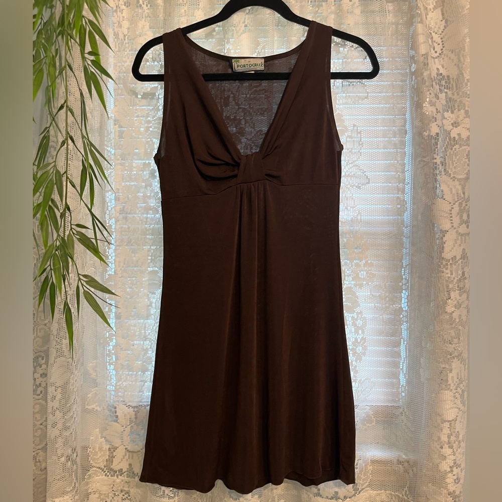 VINTAGE Y2K brown mid thigh dress